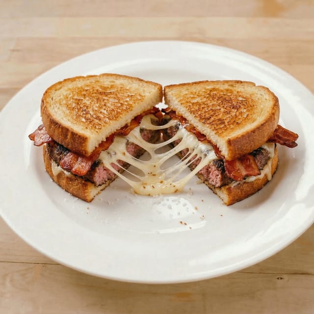 Grilled Bacon Burger Melt.