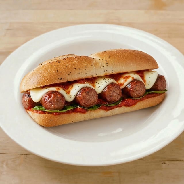 Sweet Italian Sausage Parmigiana Sub.